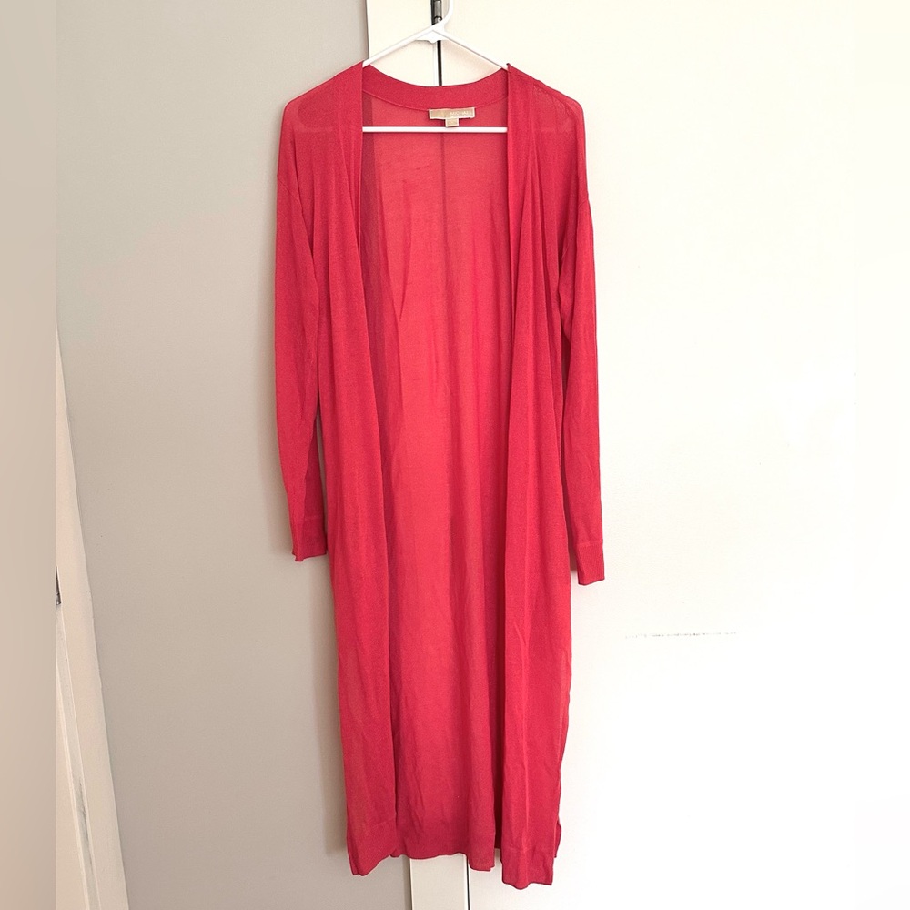 Michael Kors Coral Long Cardigan